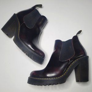 Oxblood Dr. Martens Hurston Heeled Boot UK 7/US 9